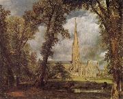 John Constable Salisbury Cathedral from the Bishop-s Grounds oil painting